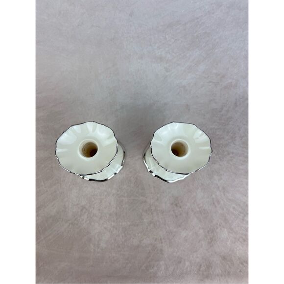 Vintage Lenox Fine China Solitaire Candle Stick Holders - Picture 3 of 6